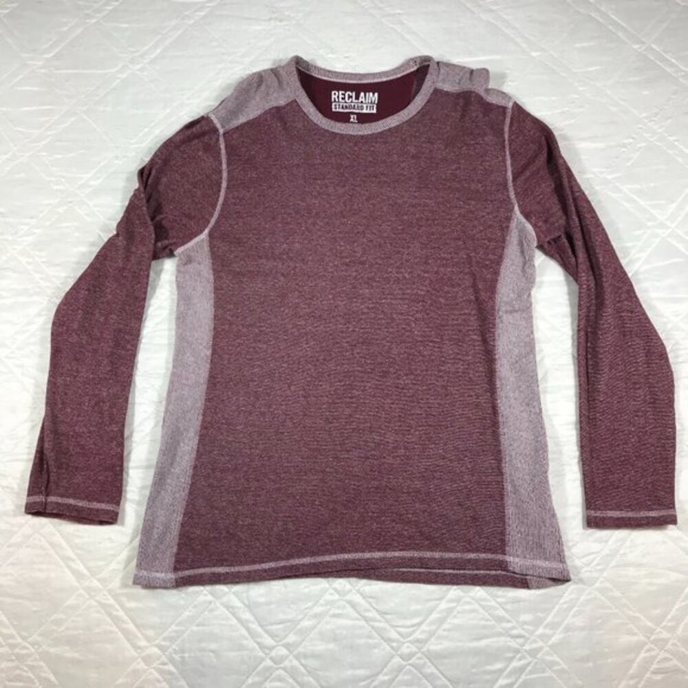 Reclaim Standard Fit Burgundy long sleeve‎ T shirt XL